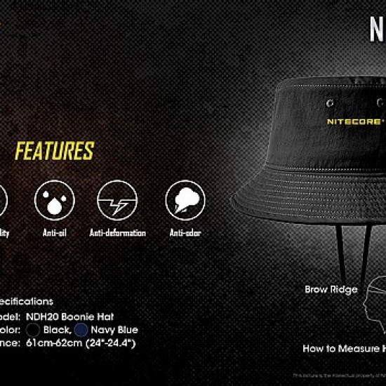 Nitecore NDH20 Boonie Hiking  Hat (Nano Fabrics)