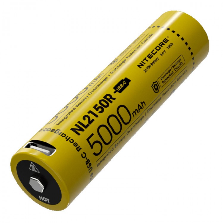 Nitecore NL2150R 5000mAh USB-C Rechargeable 21700 Battery Nitecore NL2150R 5000mAh USB-C Rechargeable 21700 Battery
