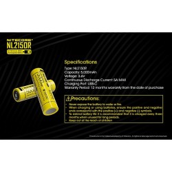 Nitecore NL2150R 5000mAh USB-C Rechargeable 21700 Battery Nitecore NL2150R 5000mAh USB-C Rechargeable 21700 Battery