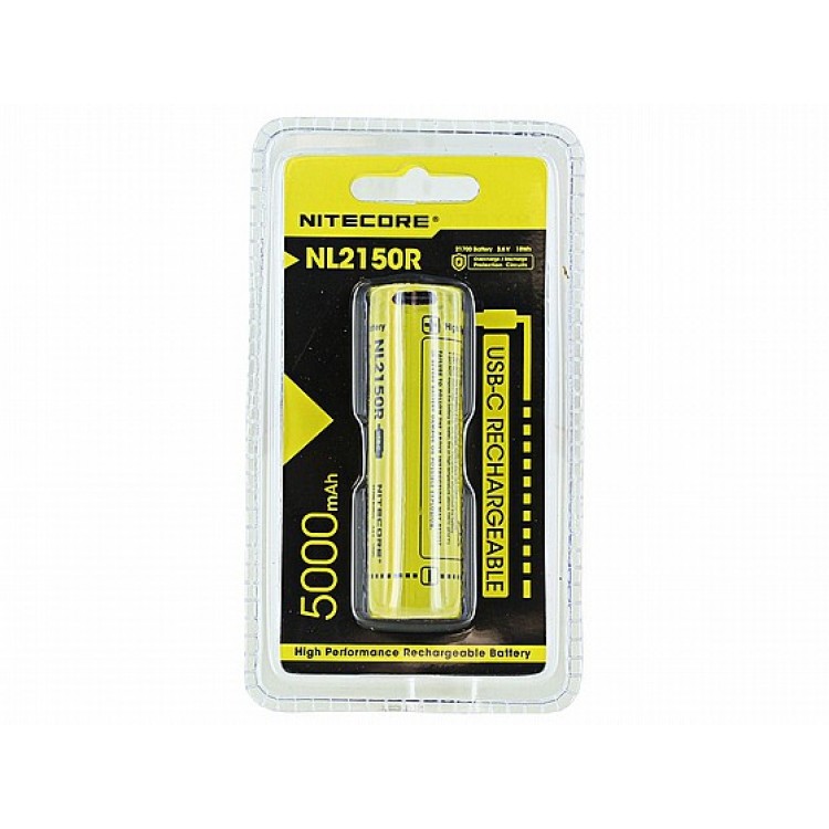 Nitecore NL2150R 5000mAh USB-C Rechargeable 21700 Battery Nitecore NL2150R 5000mAh USB-C Rechargeable 21700 Battery