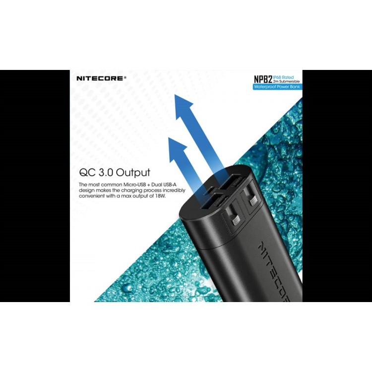 Nitecore NPB2 10000mAh Waterproof Power Bank Nitecore NPB2 10000mAh Waterproof Power Bank