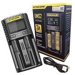 Nitecore UMS2 מטען סוללות מהיר שני ערוצים Nitecore UMS2 מטען סוללות מהיר שני ערוצים