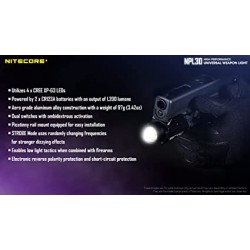Nitecore NPL30 1200 Lumen Rail Mount Gun Flashlight Nitecore NPL30 1200 Lumen Rail Mount Gun Flashlight