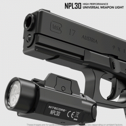 Nitecore NPL30 1200 Lumen Rail Mount Gun Flashlight Nitecore NPL30 1200 Lumen Rail Mount Gun Flashlight