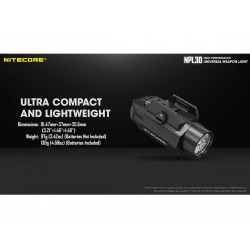 Nitecore NPL30 1200 Lumen Rail Mount Gun Flashlight Nitecore NPL30 1200 Lumen Rail Mount Gun Flashlight