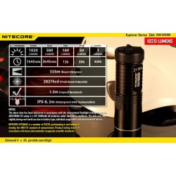 פנס לד קומפקטי וחזק 1020 לומן נטען NITECORE EA41 פנס לד קומפקטי וחזק 1020 לומן נטען NITECORE EA41